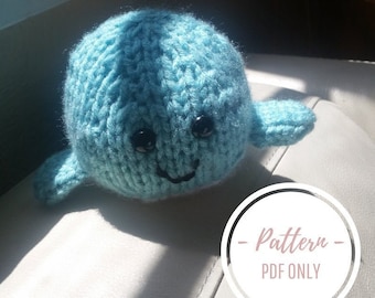 PATROON PDF: Breipatroon Digitale Download Lachende Walvis Knuffel Knuffel, Kind/Baby Speelgoed/Gift, Zeedier Aquatische Amigurumi