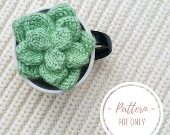 PATTERN PDF: Knitting Pattern Digital Download Succulent Plant, Home Decor Agave Cactus Amigurumi Instructions