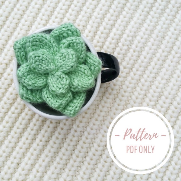 PATTERN PDF: Knitting Pattern Digital Download Succulent Plant, Home Decor Agave Cactus Amigurumi Instructions