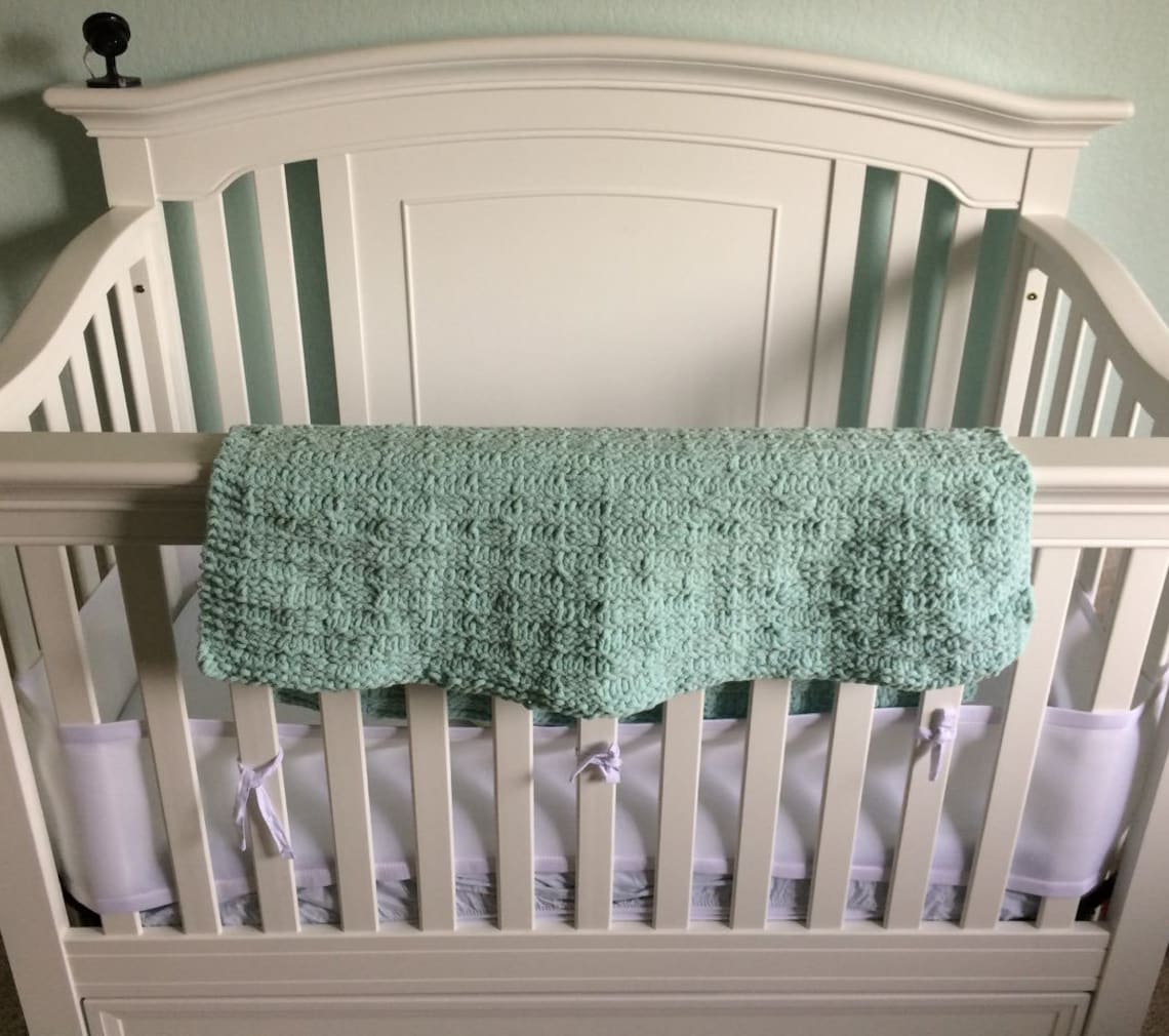 Basketweave Knit Baby Blanket Handmade Baby Blanket Baby Etsy