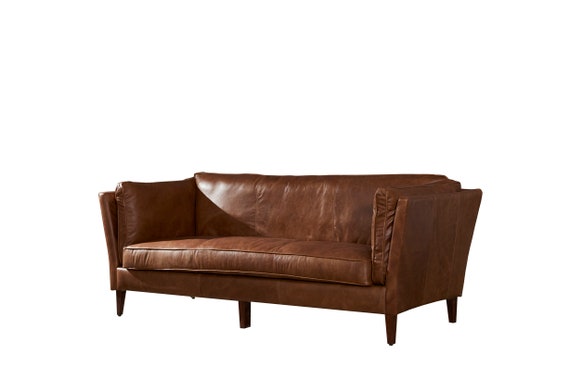 Single Cushion Leather Sofa