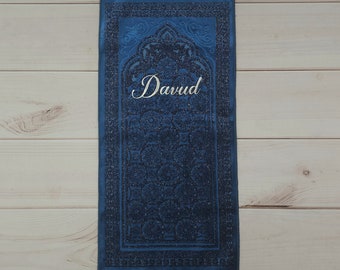 Child Size - Navy Shimmer prayer mat