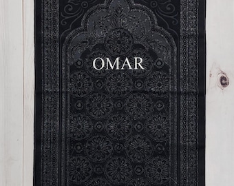 Adult Size - Black Shimmer prayer mat