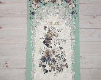 Adult Size - Green Floral prayer mat