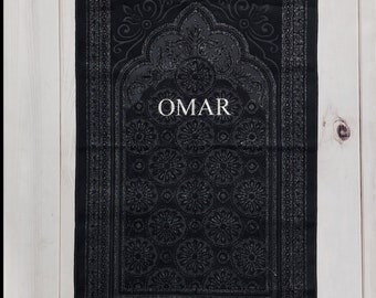 Adult Size - Black Shimmer prayer mat