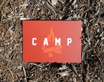 Camping postcard | Etsy