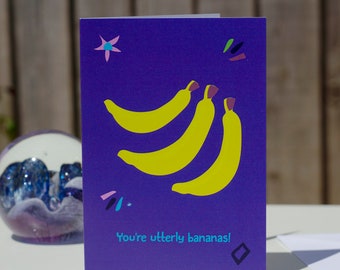 Banana card, friend card, fruit pun cards