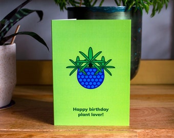 Birthday card, plant card, friend card, happy bean card