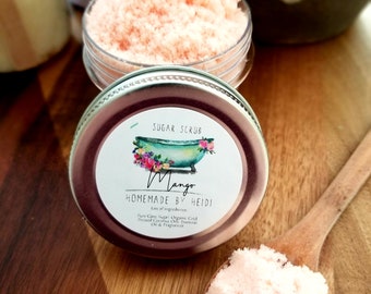 Homemade Sugar Scrub-Handmade Body Scrub-All Natural Scrub-Baby Shower Gift-Bridal Shower Gift-Party Favors-Gifts for Her-4oz jar
