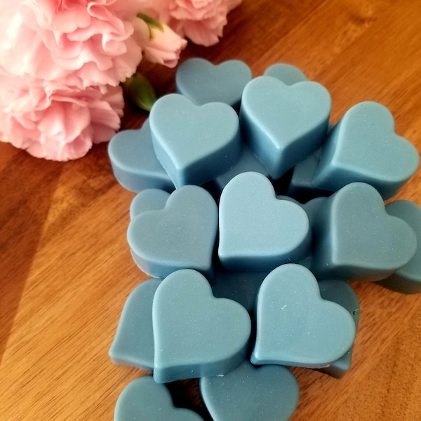 Mini Soap Hearts-Shea Butter Soap-Hand Soap-Bridal Gifts-Heart Gifts-Heart Party Favors-All Natural Soap-Wedding Favors-Bridal Party Gift