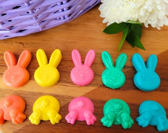 Mini Easter Bunny Soaps- Shea Butter Bunny Soaps-Soap for kids-Easter Basket Filler Stuffer-Peep Gift-Bubble Bath Bar-Easter Basket Kids