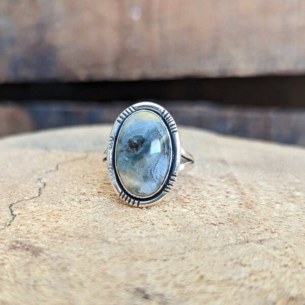 Bague Jaspe Océan Argent