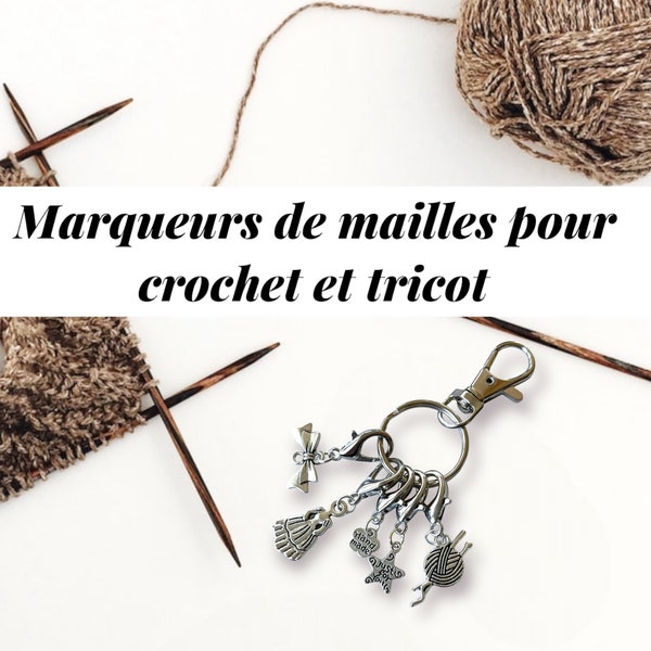 Lot de marqueurs de mailles pour tricot et crochet thème activités manuelles