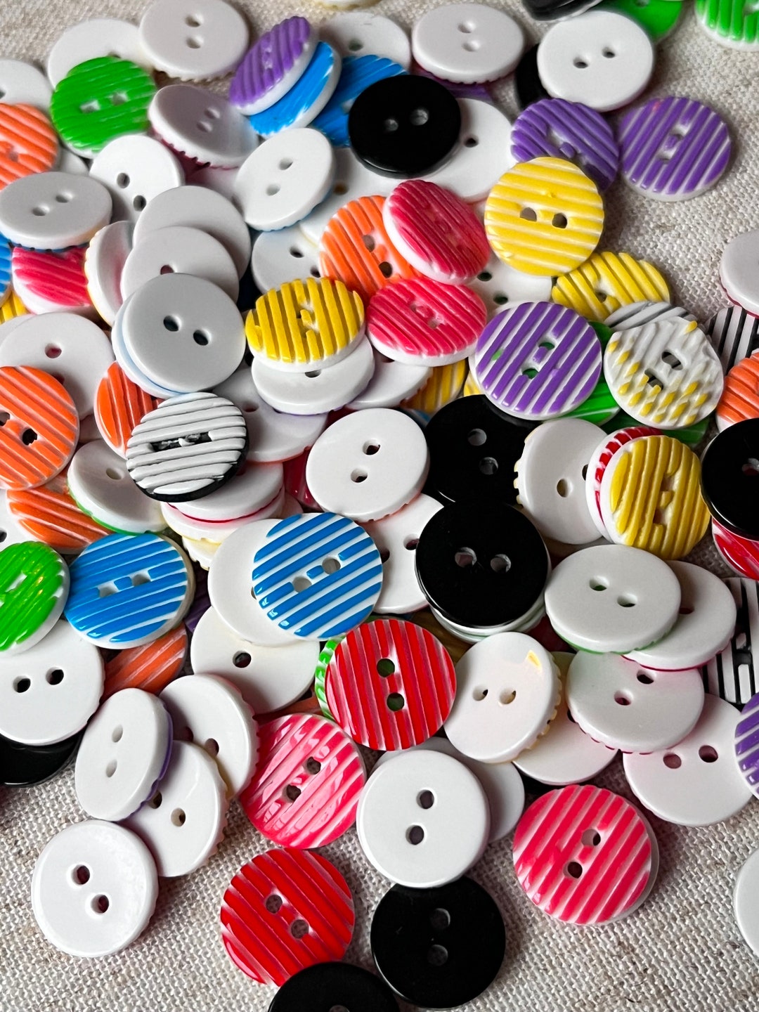 Dial Button Ribbed LOT OF 10 Round Ribbed Buttons 12.5mm Random Colors - Etsy