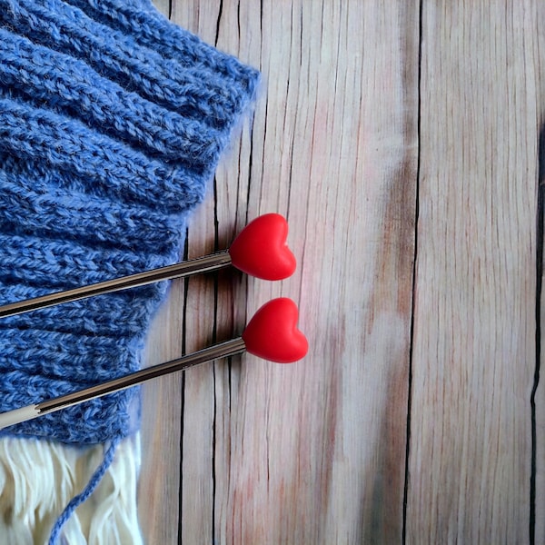 protège pointe pour aiguilles de tricot cœur