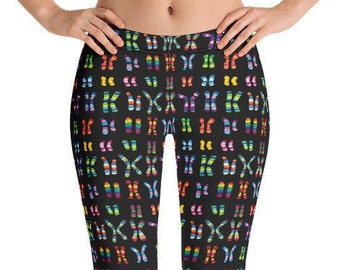 CHROMOSOME DNA Women&#39;s Leggings| Science Leggings| Genetics| Genetic Engineering| Colorful| Science Nerd| Geek