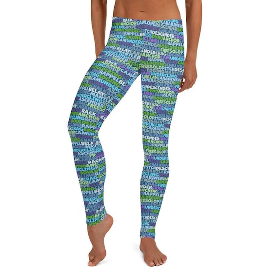 ROCK CLIMBING Women's Leggings Words 