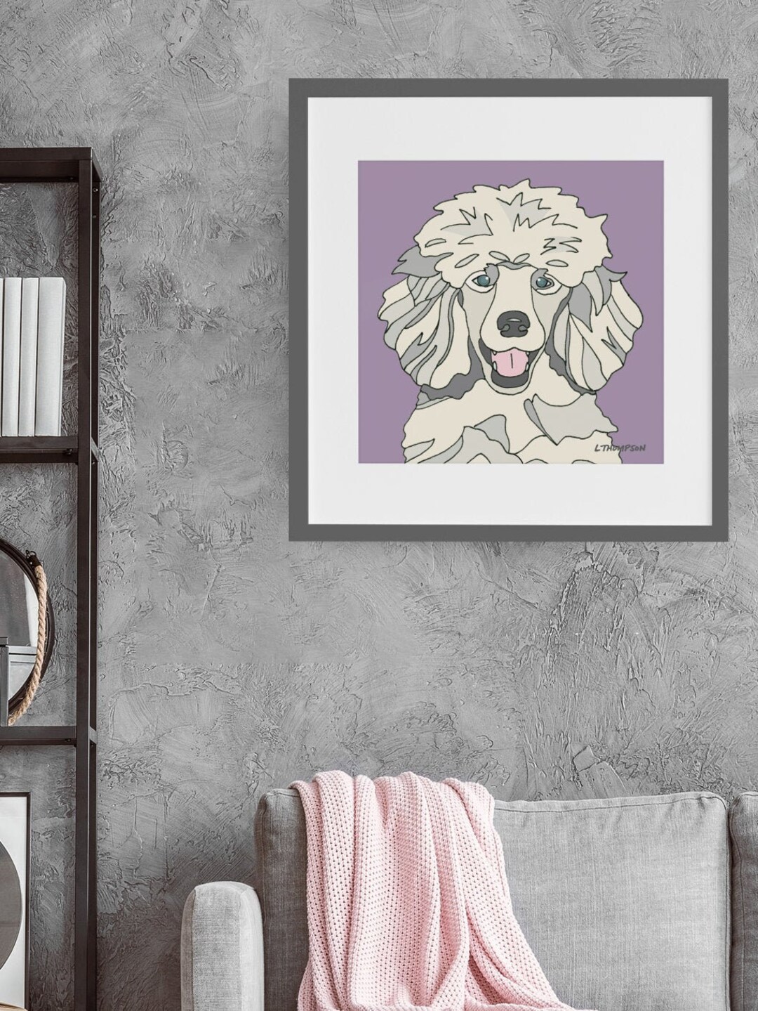 Art Print STANDARD POODLE| White Poodle Dog| Caniche| Pet Portrait ...