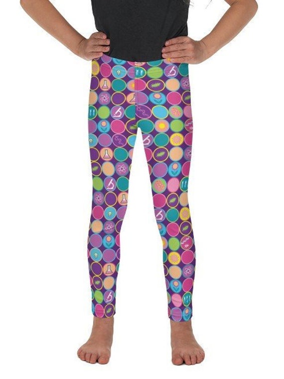 SCIENCE Little Kids Matching Leggings Colorful STEM Scientist