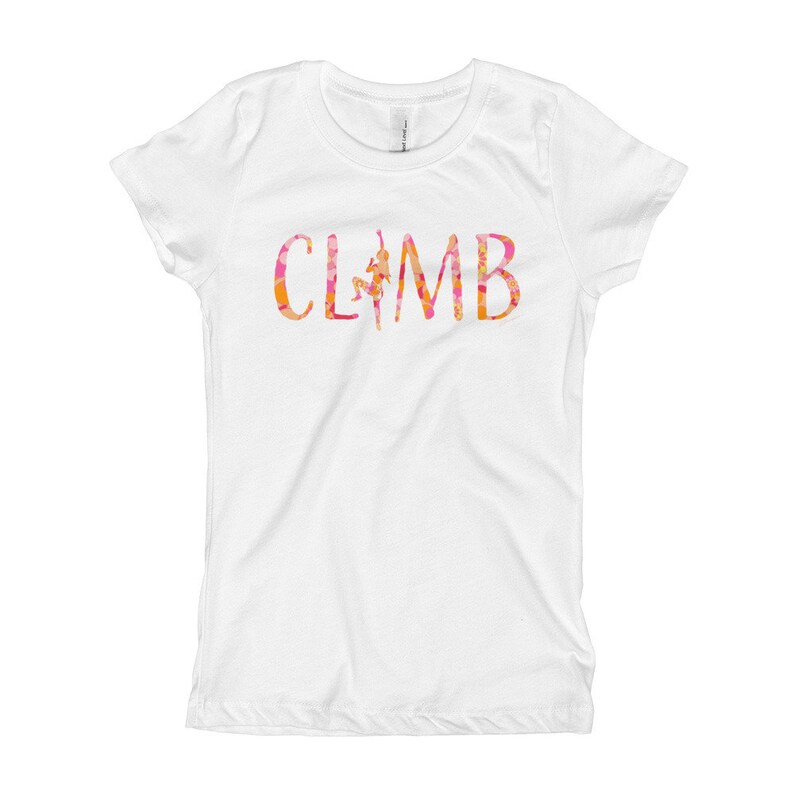 CLIMB Girls TShirt Rock Climbing Bouldering Girl Athlete Etsy