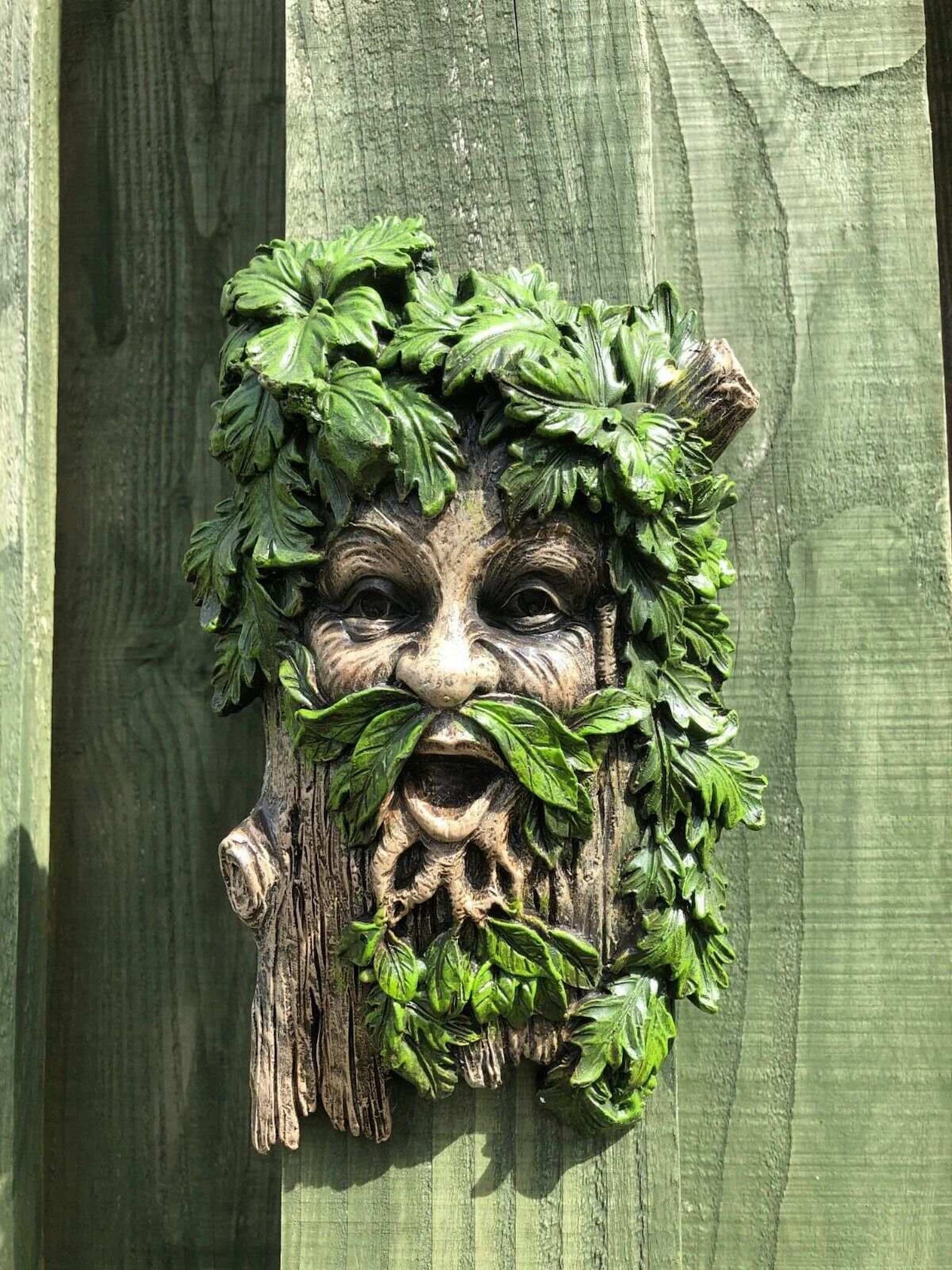 Greenman Garden Wall Plaque Decorative Ornament Green Man New Etsy UK