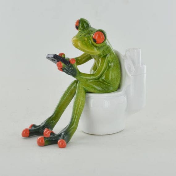 Its a Frogs Life On The Toilet FROG Etsy