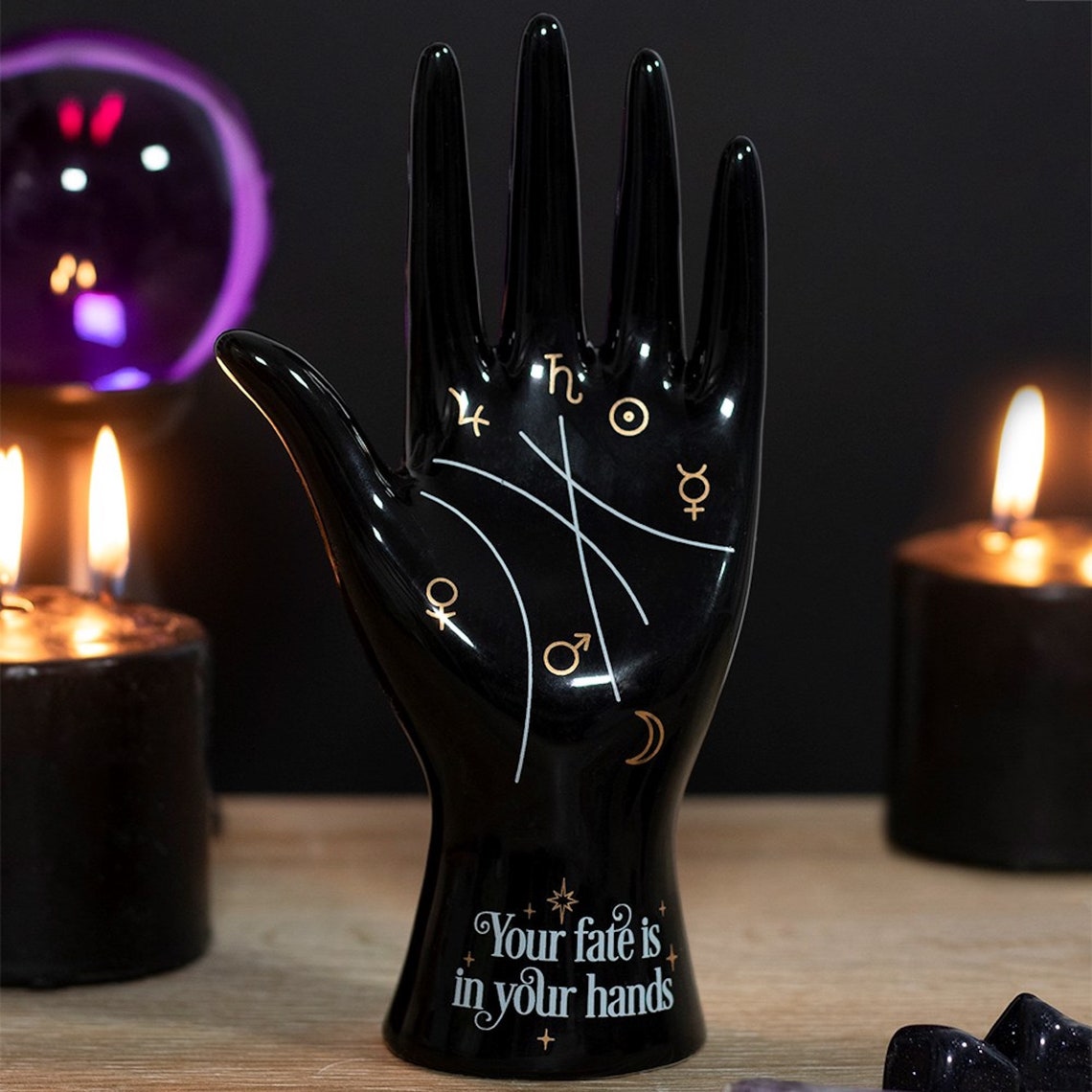Palmistry Palm Reading Hand Fortune Telling Chiromancy White Etsy