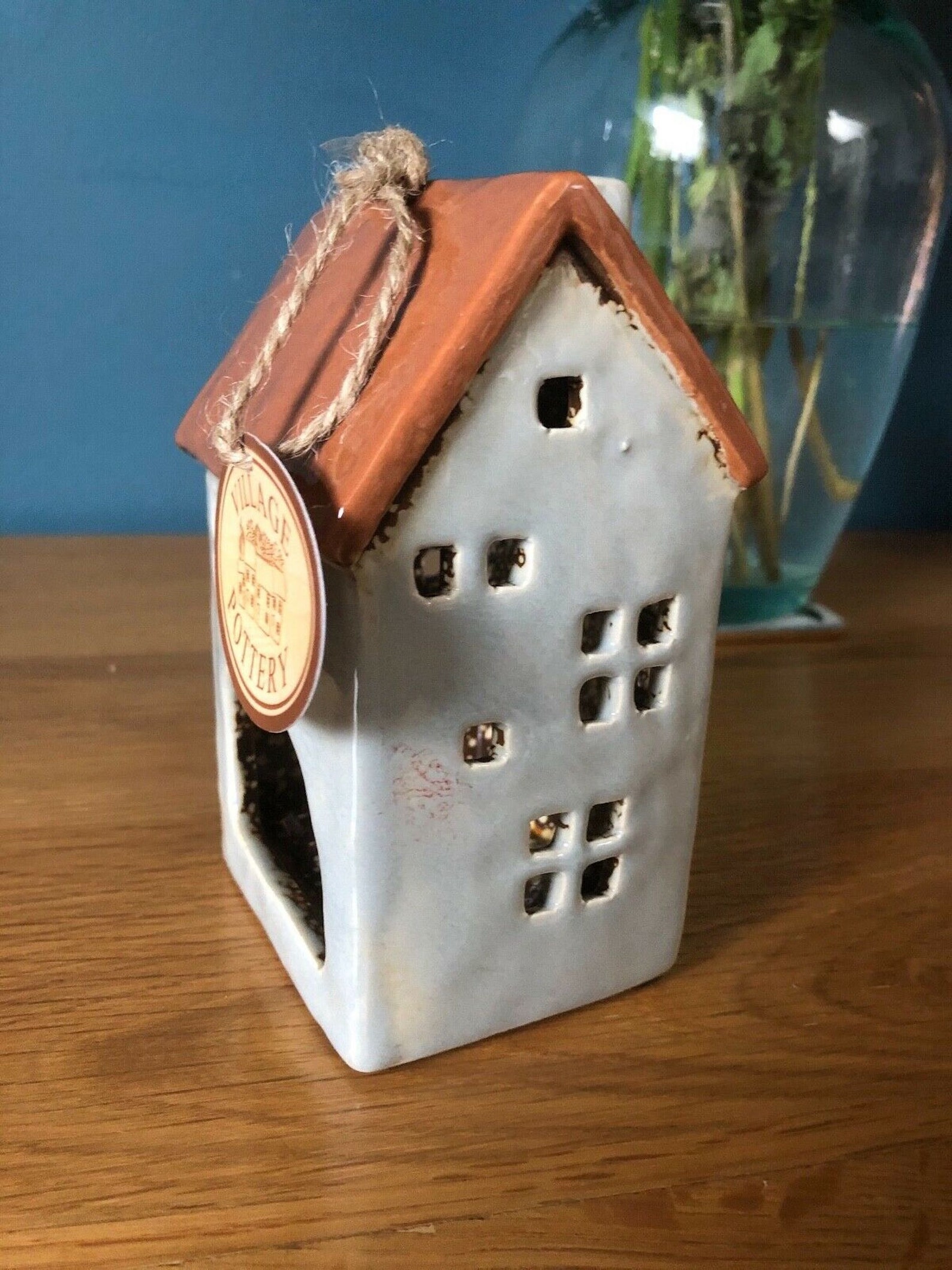 Village Pottery Small Grey House Tealight Holder T Light Etsy Village Pottery Small Grey House Tealight Holder T Light Etsy