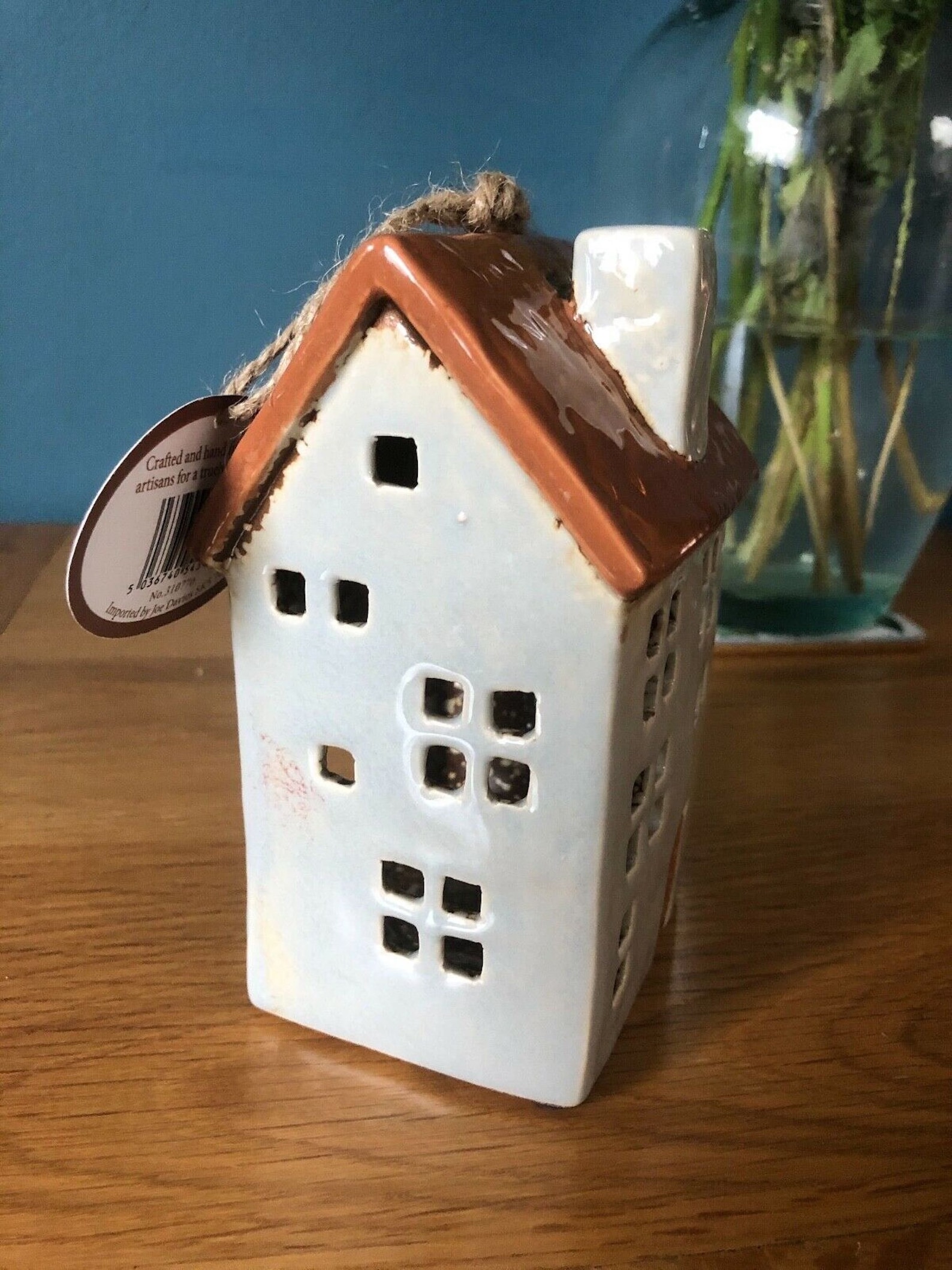Village Pottery Small Grey House Tealight Holder T Light Etsy