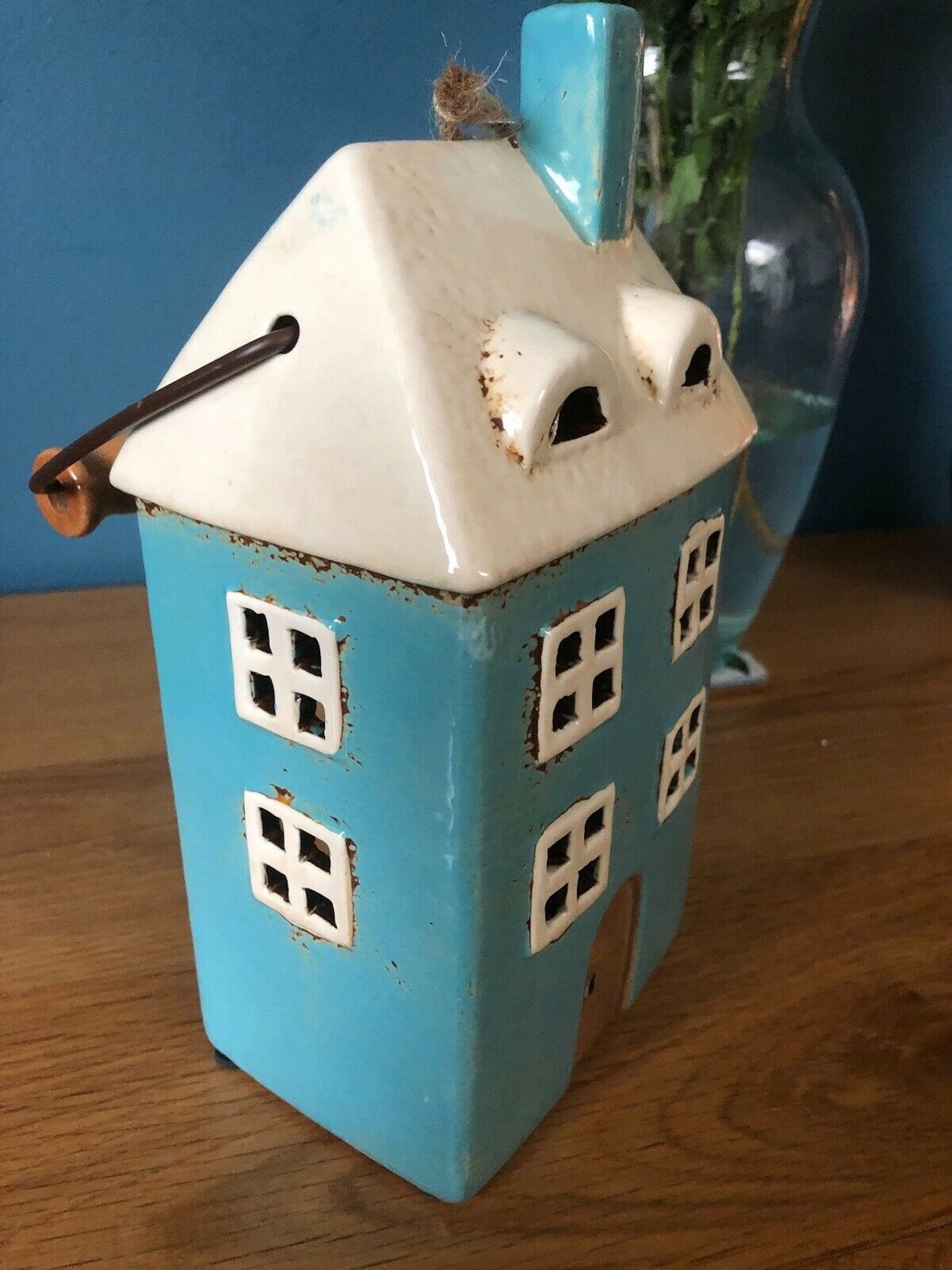 Village Pottery House Lantern Tealight Holder T Light Candle Etsy Village Pottery House Lantern Tealight Holder T Light Candle Etsy
