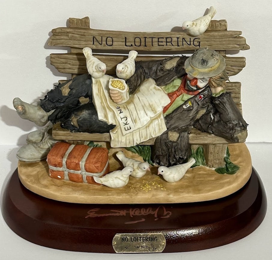 EMMETT KELLY JR.　エメット ケリー JR.　道化師人形 Vintage Porcelain Clown Figurine, The Emmett Kelly Jr