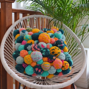 Customisable Pom Pom Cushion image 3