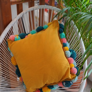 Customisable Pom Pom Cushion image 2