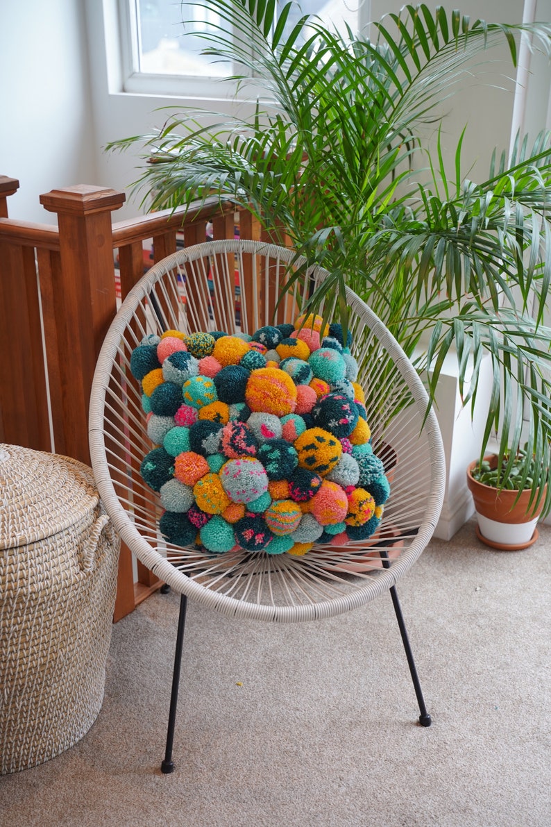 Customisable Pom Pom Cushion image 1