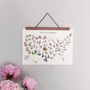 Landkarte landkarte | Wildblumen | Aquarell | 11x14