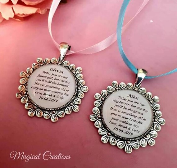 BRIDESMAID FLOWER GIRL GIFT THANK YOU WEDDING KEEPSAKE BRACELET PERSONALISED