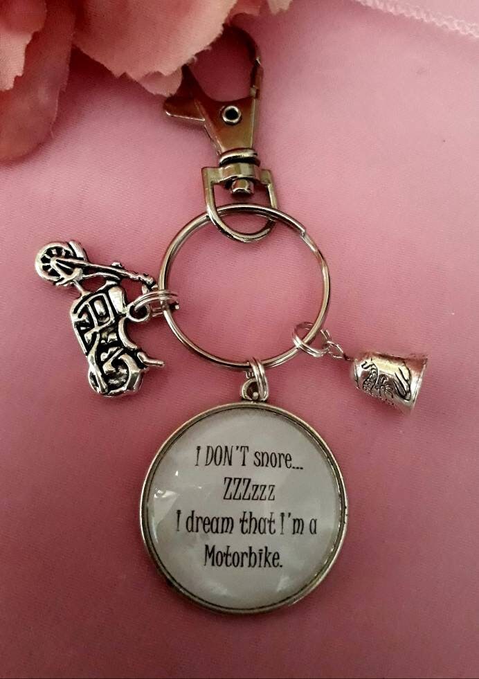 Motorbike keyring motorcycle keychain biker guardian angel Etsy