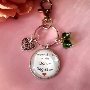 Stifterregister Schlüsselanhänger, oder Taschenanhänger. Ein Schlüsselanhänger, damit die Menschen wissen, Ihre Wünsche der Organspende.