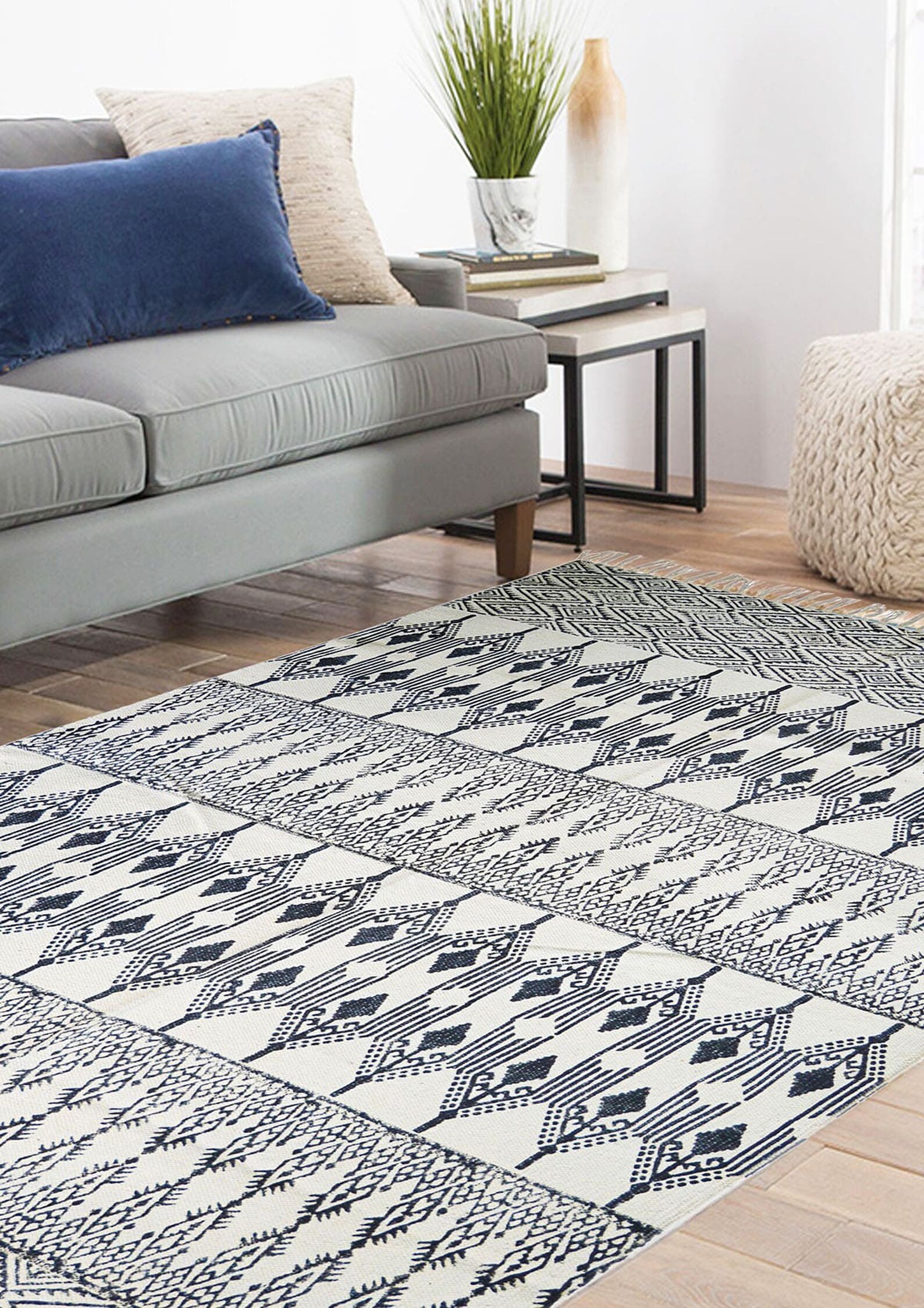 6x9 feet cotton rug Handmade rug cotton carpet cotton area Etsy