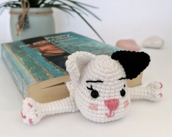 Cat crochet bookmark, handmade gift for bookworms, animal bookmarker