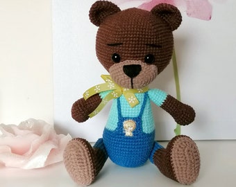 Crochet bear, handmade amigurumi. Great gifts idea, birthday, baby shower