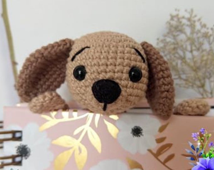 Crochet Dog Bookmark, Handmade Puppy Amigurumi, Great Gifts Idea for