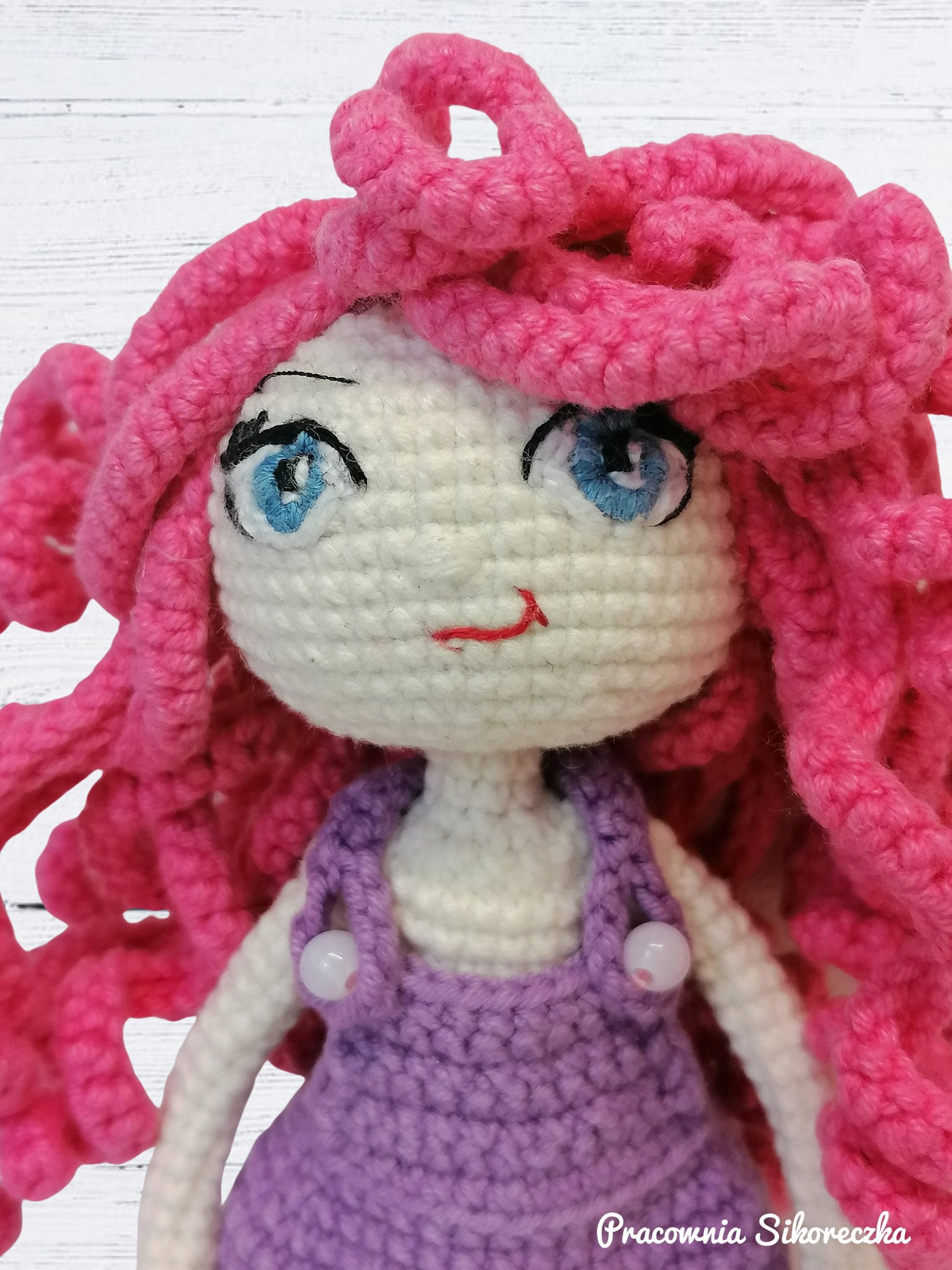 Crochet Doll / Pink Hair /clothes Handmade Toy Birthday Gift Etsy