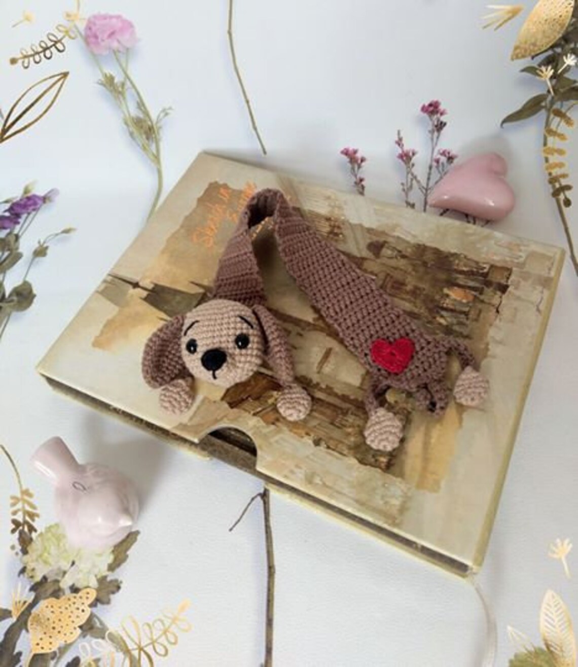 Crochet Dog Bookmark Handmade Puppy Amigurumi Great Gifts Etsy