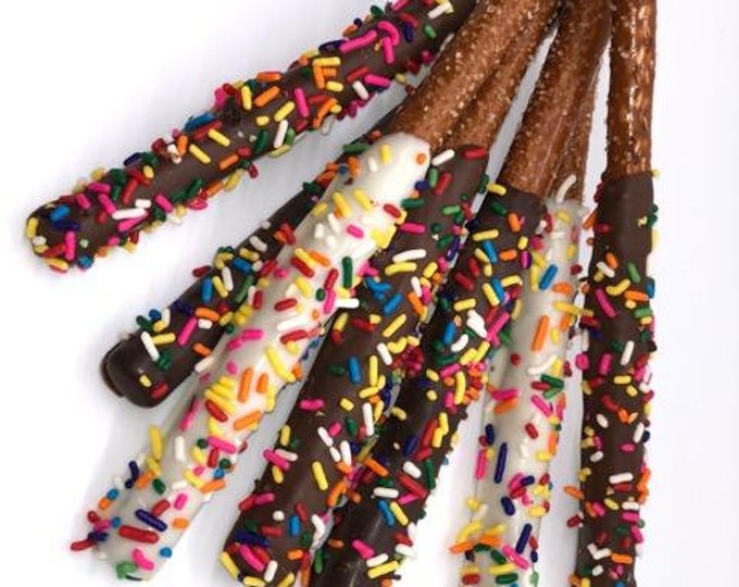 Chocolate Dipped Pretzel Rods