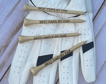 Golf Tees for Dad | Tees for the Best Papa By Par | Golf Gift For Dad | Papa Golf Gift | Best Pops | Best Uncle | Father's Day Gift