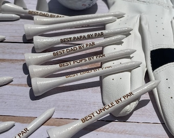 Personalized Golf Tees for Dad | Laser Engraved Wooden Golf Gift