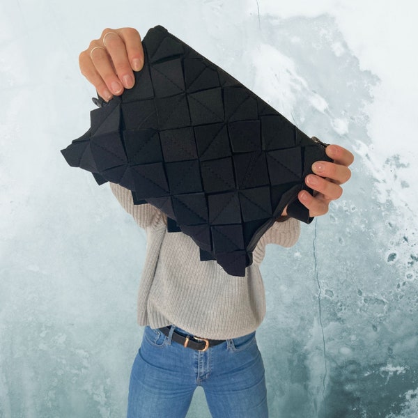 Geometric Clutch Bag | Recycled from Wetsuits | Mindful Manta