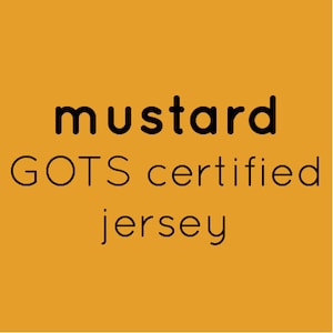 Mustard Jersey, GOTS, Organic Jersey, Cotton Elastane, Knit Fabric, Plain, Solid Colour Jersey Fabric, gold jersey, senf, ochre