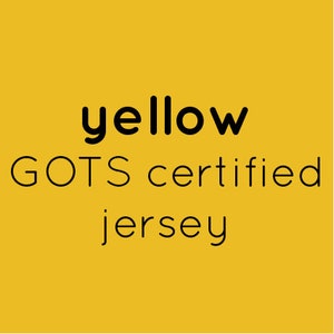 Yellow Jersey, GOTS, Organic Jersey, Cotton Elastane, Knit Fabric, Plain, Solid Colour Jersey Fabric, by the metre